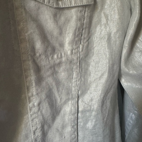 Tommy Bahama two palms Women's Shimmering Silver Jean Jacket - Picture 4 of 12